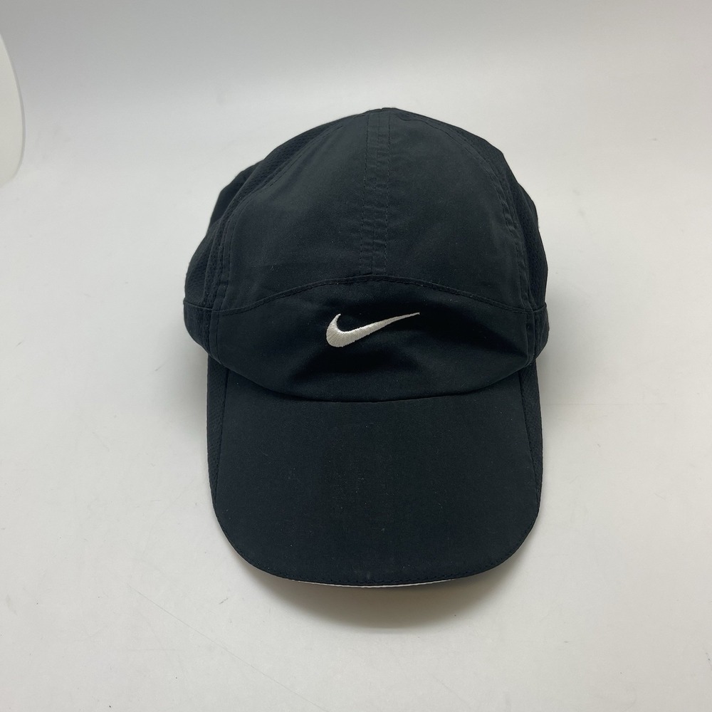 Nike Featherlight Tailwind Cap Hat Black Dri Fit‎ 7 Panel Athletic Running